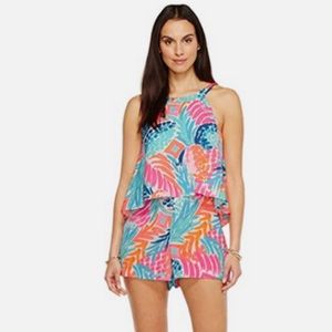 Lilly Pulitzer Women's Edona Romper, Goombay Smashed, Size 6